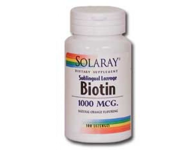 Solaray Biotin 1000mcg 100 Sublingual Lozenges Solaray Biotin 1000mcg 100 Sublingual Lozenges