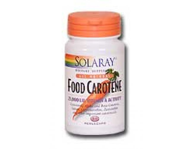 Solaray Food Carotene 25,000 IU (All Natural) 100 Perlecaps Solaray Food Carotene 25,000 IU (All Natural) 100 Perlecaps