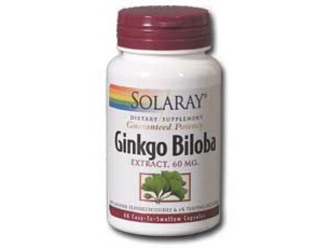 Solaray Ginkgo Biloba Extract 60mg 60 Caps Solaray Ginkgo Biloba Extract 60mg 60 Caps