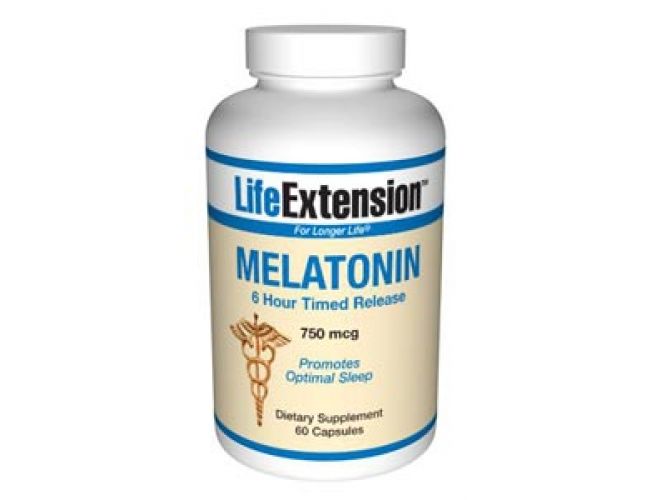 Life Extension Melatonin (6 Hour Timed Release) 750 mcg 60 Vege Tabs Life Extension Melatonin (6 Hour Timed Release) 750 mcg 60 Vege Tabs