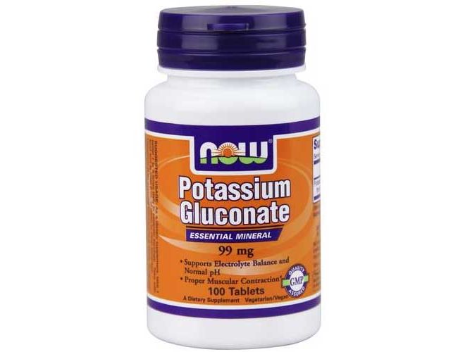 Now Foods Potassium Gluconate 99 Mg 100 Tablets