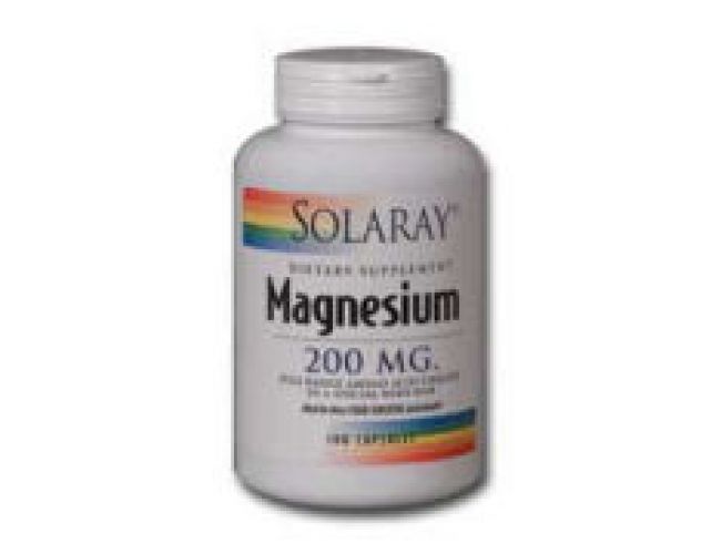 Solaray Magnesium AAC 200mg 100 Caps Solaray Magnesium AAC 200mg 100 Caps