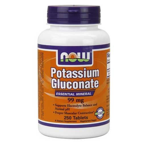 Now Foods Potassium Gluconate 99 Mg 250 Tablets