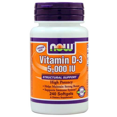 Now Foods Vit D3 5000 IU 240 Softgels